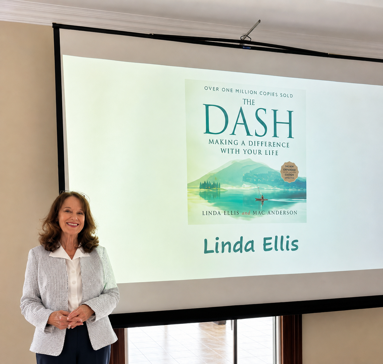 Linda Ellis speaking at an event